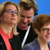 Anke Rehlinger (SPD/l) Annegret Kramp-Karrenbauer (CDU) werden die Koalition wohl fortsetzen.