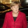 Bundeskanzlerin Angela Merkel ist beim Spiel der deutschen Nationalmannschaft gegen die Niederlande im Stadion.