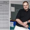 Mit einem Info-Zettel zur Corona-Impfung (links) landete die Hausarzt-Praxis von Dr. Christian Kröner in Pfuhl einen bundesweit geteilten Netz-Hit - samt wüsten Beschimpfungen.