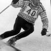 Skifahrer Willy Bogner im Jahr 1966 bei einem Slalomrennen im Allgäuer Bad Hindelang.