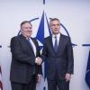 US-Außenminister Pompeo (links) und Nato-Generalsekretär Stoltenberg in Brüssel.