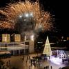 Ein Feuerwerk explodiert am Himmel über Bethlehem. Das Heilige Land zieht zu Weihnachten normalerweise zahlreiche Touristen aus aller Welt an.