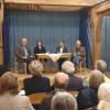 Erwin Helmer, Dorothee Schindler, Dr. Peter Cammerer,  und Alois Kramer, Journalist beim Vortrag der KAB in Dießen.