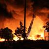 Großbrand in Ulmer Recyclingbetrieb.