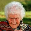 Die «älteste Frau der Welt», Jeanne Calment, die in einem Altersheim in Arles lebte, sitzt am 18.10.1995 in einem Rollstuhl. Die Französin Calment wurde am 21.02.1875 geboren.