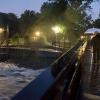 Hochwasser: Der Fluss Innerste im Zentrum von Hildesheim.