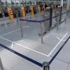 Zu Corona-Zeiten nichts los: Der Eingang zur Gepäckkontrolle am Flughafen München.