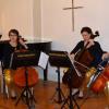 Das Solina-Cello-Ensemble machte in Dinkelscherben beim Rathauskonzert bekannte Filmmusik erlebbar.  	