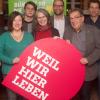 Der neue Kreisvorstand der Grünen (von links): Harald Lenz, Ulrike Kühner, Philipp Beißbarth, Eveline Kuhnert, Max Deisenhofer, Kurt Schweizer und Bernhard Lohr. 	