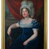 Porträt von Herzogin Maria Amalie im blauen Kleid von Ludwig Geyer aus dem Jahr 1819 im Neuburger Rathaus. 	 	