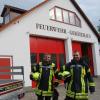 Kommandant Martin Reidinger (links) und der Zweite Vorsitzende des Feuerwehrvereins Andreas Dexle sehen die Freiwillige Feuerwehr Großkötz auch im 150. Jahr ihres Bestehens gut aufgestellt.  	