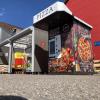 Der Pizza-Automat vor dem Rewe in Weißenhorn backt in drei Minuten und 20 Sekunden eine frische Pizza.  