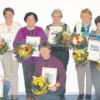 Unser Bild zeigt (von links nach rechts) die vom Verein Ausgezeichneten, vorn kniend: Cornelia Pistel, Lotte Koch und Vorsitzenden Erwin Reiter sowie stehend Zenta Fischer, Angela Zanker, Elfriede Pfeiffer, Philomena Grail, Magdalena Springer, Anneliese Pistel und Inge Magel.  