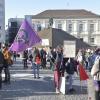 Feministinnen und Feministen wollen am Samstag den Augsburger Rathausplatz in einen Aktionsplatz verwandeln.