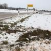 Der spektakuläre Unfall zwischen Taiting und Obergriesbach hinterließ Spuren.