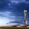 Diese virtuelle Darstellung zeigt den neuen Flughafen in Istanbul. Rechts der geplante Tower, das künftige Wahrzeichen des Airports.