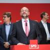 "Das ist ein schwerer Tag für die SPD. Es ist ein schwerer Tag auch für mich persönlich", sagte der SPD-Kanzlerkandidat Martin Schulz.