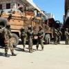 Türkische Soldaten im Stadtzentrum von Afrin.