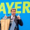 Wurde ohne Enthaltungen oder Gegenstimmen zum CSU-Spitzenkandidaten für die bayerische Landtagswahl gewählt: Parteichef Markus Söder.