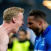 Pure Emotionen nach dem Abpfiff in Hamburg bei Herthas Oliver Christensen (links) und Prince Boateng.