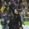 Dortmunds Trainer Edin Terzic jubelt nach dem Spiel gegen Eintracht Frankfurt.