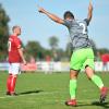 Beim 4:0-Derbysieg gegen den TSV Wertingen – links Valentin Jaumann – hatte Altenmünsters Spielertrainer Peter Ferme allen Grund zum Jubeln. Doch es lief nicht an jedem Spieltag so rund.  	