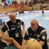 Engagiert wie eh und je: die ehemaligen Augsburger Handballtrainer Herbert und Helfried Müller jetzt in Diensten des HC Thüringen. 