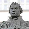 Das Denkmal für Martin Luther auf dem Marktplatz der Lutherstadt Wittenberg.