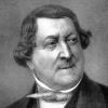 Ein Schelm, der es sich nicht entgehen ließ, zu einem geistreichen Libretto gewitzte Musik zu komponieren: Gioachino Rossini (1792–1868).