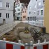 Die Bauarbeiten in der Donauwörther Straße in der Harburger Altstadt laufen im ersten Abschnitt bislang planmäßig.