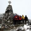 Eine Hochtourengruppe des AV Krumbach im August 2008 an der Ötzi-Fundstelle im Grenzgebiet Österreich/ Italien nahe der Finailspitze. Das Bild stammt von Richard Kohl aus Halbertshofen.

