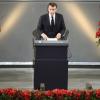 Frankreichs Präsident Emmanuel Macron spricht im Bundestag bei der Zentralen Gedenkveranstaltung zum Volkstrauertag.