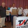 Der TSV Aichach ernannte Klaus Laske (links) zum Ehrenmitglied und zum Ehrenvorsitzenden. 