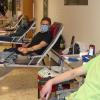 Auch beim Blutspenden gelten aktuell strenge Hygieneregeln. 	