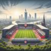 Im Schatten der Frankfurter Skyline müsste sich die Eintracht mit einem kleinen Stadion begnügen.