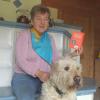 Rosmarie Gerstl berichtet auch in ihrem zweiten Buch über ihre Blindenführhündin Tessy. Es umfasst die Zeitspanne bis zum Tod der Labradordame. Unser Bild zeigt die Autorin mit Nachfolger Filou, einem Labradoodle.