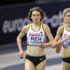 Alina Reh vom SSV Ulm (links) und Gesa Krause treten beim Meeting in Tübingen im 1500-Meter-Lauf gegeneinander an. 	