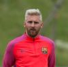 <p>Lionel Messi präsentierte im Training erstmals seine neue Frisur.</p>