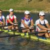 Der deutsche Leichtgewichts-Doppelvierer der Frauen mit (von links) Katrin Thoma (Frankfurt), Leonie Pieper, Lena Müller (beide Ulm) und Anja Noske (Saarbrücken) kann bei der WM in Aiguebelette zwar kein Olympiaticket errudern, hofft aber auf einen Platz auf dem Podest.