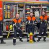 Verstärkung für die Wittislinger Feuerwehr: (von links) Kommandant Dominik Schwarz, Tobias Reisenauer, Thomas Reicherzer und Thomas Hattler.