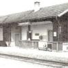 So sah der Bahnhof Langenneufnach 1939 aus.  