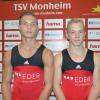 Die beiden Neuzugänge bei den Monheimer Turnern: Norik Friedel (links) und Tobias Radoi.  	