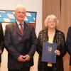 Sie wurden mit der Verdienstmedaille des Landkreises in Gold ausgezeichnet: (von links) Landrat Klaus Metzger, Dr. Hubert Raab, Brigitte Laske und Michael Schmidberger.