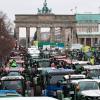 Demonstration der Landwirte in Berlin in der vergangenen Woche: Auch Rieser beteiligten sich an den Protesten. 	