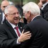 Bundespräsident Frank-Walter Steinmeier (rechts) und Israels Staatspräsident Reuven Rivlin haben den Erinnerungsort in München eröffnet.