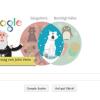 John Venn vor seinem persönlichen Google-Doodle. Hier wird die Schnittmenge der Mengen "Säugetiere" und "Benötigt Kälte" abgebildet. Oder um es einfacher auszudrücken: Ein Eisbär.