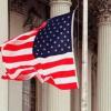 So sieht sie wirklich aus: US-Flagge vor dem Kapitol in Washington.
