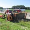 Ein Lkw-Unfall hat am Donnerstagmorgen die A8 zwischen Friedberg und Augsburg lahmgelegt.