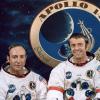 Das offizielle Apollo 14-Crewfoto mit Edgar Mitchell (links) und Kommandant Alan Shepard, die im Februar 1971 auf dem Mond landeten.