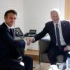 Frankreichs Präsident Emmanuel Macron und Bundeskanzler Olaf Scholz (SPD) beim bilateralen Treffen im Rahmen des EU-Gipfels.